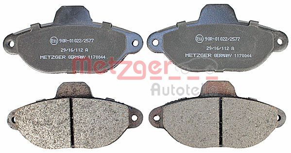 METZGER 1170044 Bremsbelagsatz, Scheibenbremse